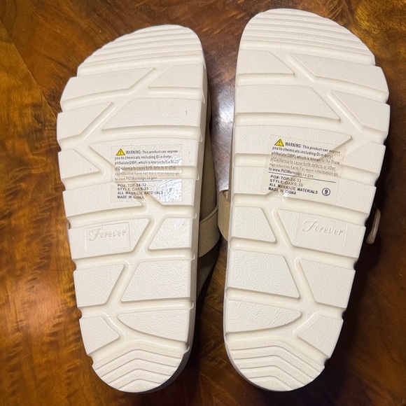 Beige Clogs with Buckle Detail - Size 9 - NWOT - Picture 2 of 4